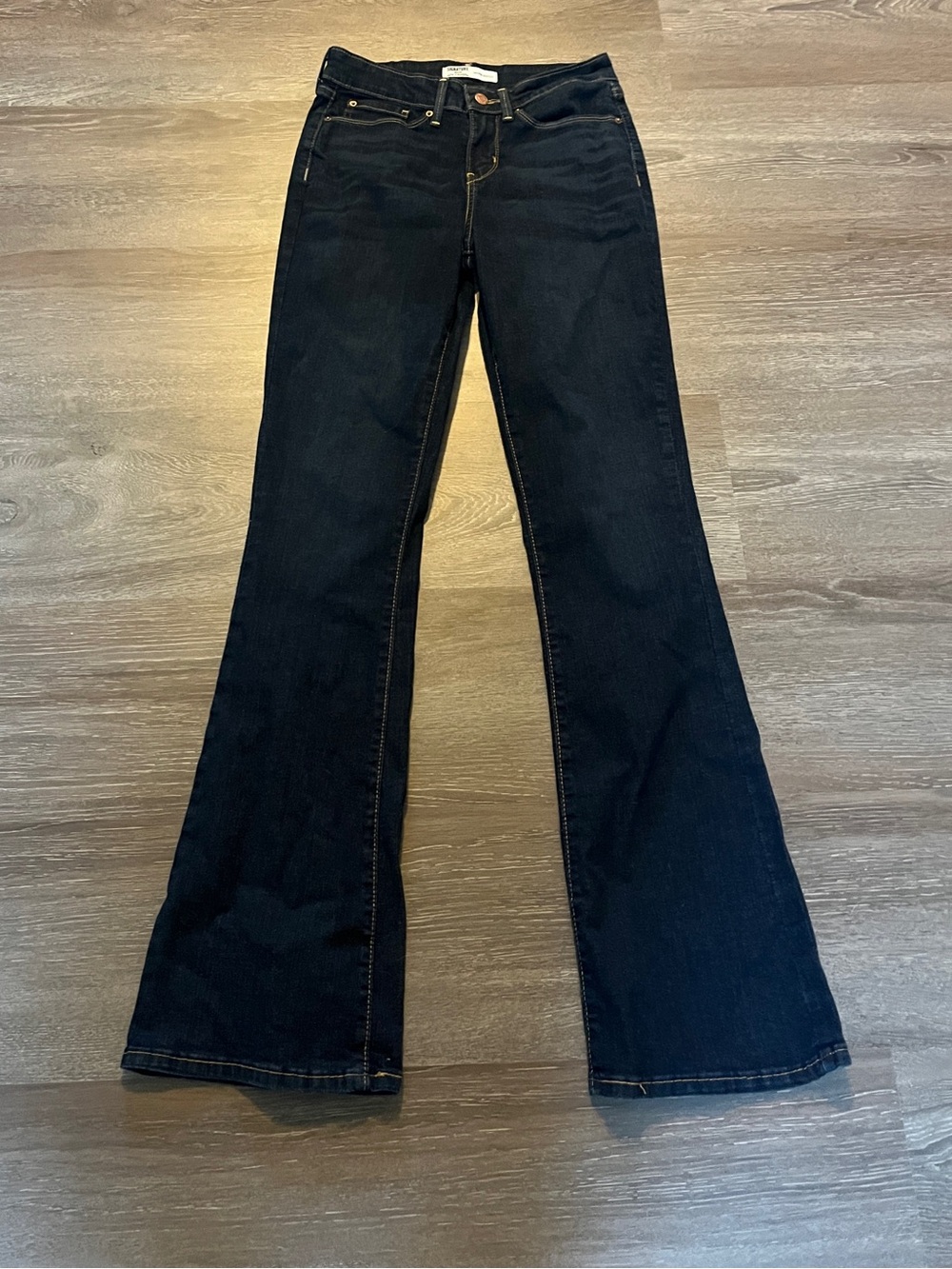 Signature by Levi Strauss Dark Blue mid rise bootcut Jeans - Women size 2 long